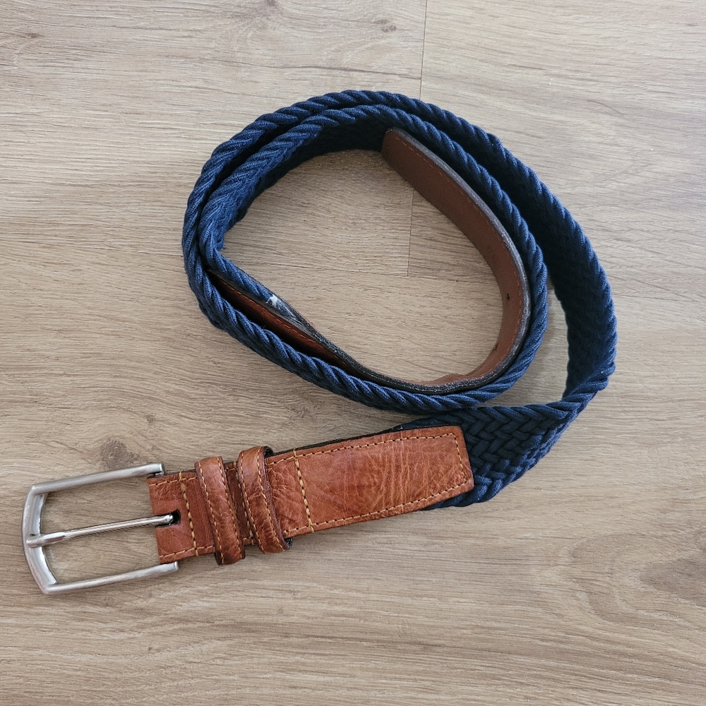 Torino Leather Woven Italian Belt size 34
